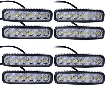 Produktbild von Greenmigo 8pcs 18W LED Arbeitsscheinwerfer weiß 12V 24V Reflektor Work Light Bar Scheinwerfer Arbeitslicht Offroad Arbeitslampe