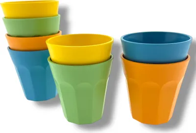 Zdjęcie produktu dla Kubek do picia - nietłukący - zestaw 8 sztuk - 300 ml - można myć w zmywarce