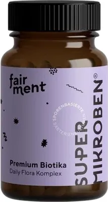 Produktbild von Fairment SuperMikroben | 60 Kapseln | Premium Biotika | sporenbasierte Bakterienkulturen, Akazienfasern & Zink | vegan