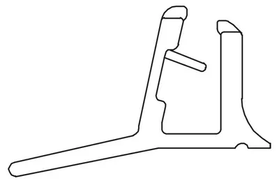 Produktbild von DUSCHOLUX Wasserabweisprofil, rechts