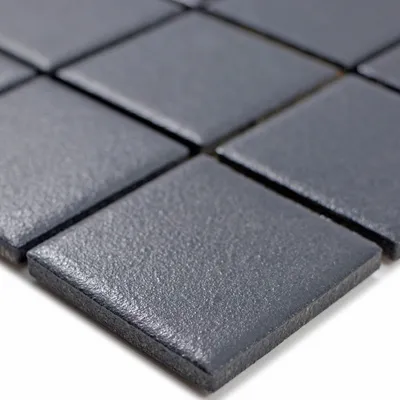 Produktbild von Keramik Mosaikfliesen Pilamaya Schwarz Rutschhemmung R10 Q48
