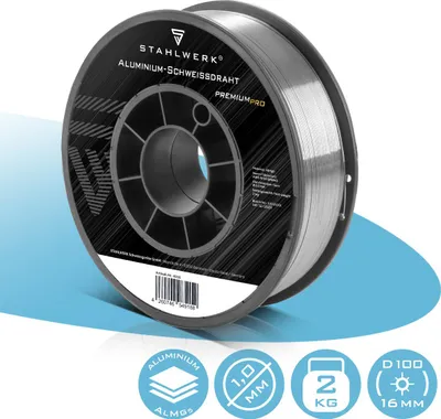 Produktbild von STAHLWERK Schweißdraht MIG MAG Aluminium ER5356 (AlMg5) 1,0 mm 2 kg Drahtrolle