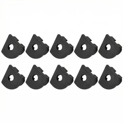 Produktbild von MasterLED 10er Set Endkappen Schwarz für LED Eckprofil Winkel 45° mit Kabeldurchlass