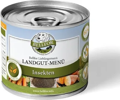 Produktbild von Bellfor Landgut-Menü Nassfutter Insektenprotein der Schwarzen Soldatenfliegenlarve getreidefrei 200g