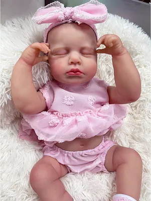 Immagine prodotto di 49CM Vinile corpo completo Reborn nel sonno bambole neonato realistico dipinto a mano pelle 3D con vene visibili