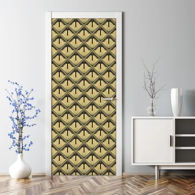 Produktbild von Dekorative Aufkleber Tür Deko selbstklebend Klebefolie Türtato Türposter Abstrakt schwarz 85 x 200 cm