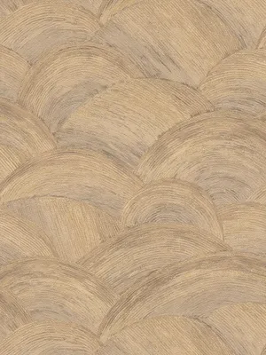 Produktbild von Vliestapete mit glänzenden Wellenmuster – Beige, Braun, Gold