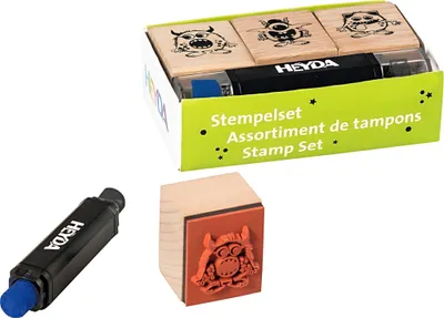Produktbild von HEYDA 204888696 Stempel-Set Monster 8 x 45 x 25 cm Holz
