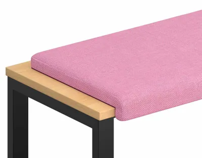 Image de vidaXL Coussin de banquette en tissu, rose, profondeur 35 cm