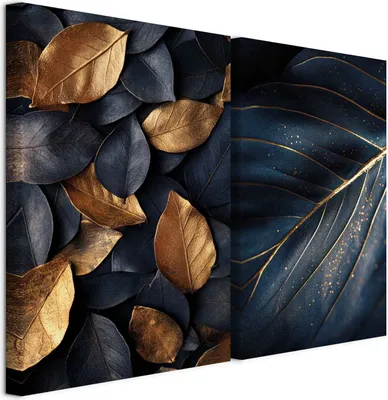 Produktbild von murando - Akustikbild Bilder XL Set Naturbild Kunstdruck auf Leinwandbild 80x60cm 2 Teilig je 40x60cm Collage 2er Kunst Wandpaneele Schalldämmung Leinwandbilder Dekoration - Wildblumen b-C-10461-b-a