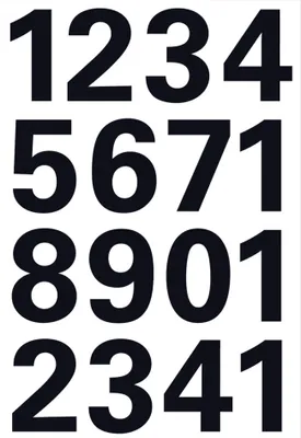 Produktbild von HERMA Zahlen Sticker 0-9 Folie schwarz Höhe: 25 mm 32 Sticker auf 2 Blatt
