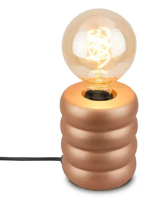 Produktbild von Briloner Tischleuchte Keramikfuß Ø10,5x12,5 cm E27 Fassung max. 25W Kabelschalter Coffee - Tischlampe Wohnzimmer Schlafzimmer Büro