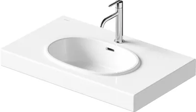 Produktbild von Duravit Balcoon Waschtisch, 1 Hahnloch, mit Überlauf, Breite 800mm, 241280AA00