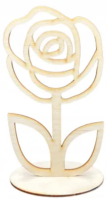 Produktbild von SznurkiPolskie Holzblume stehend Deko Decoupage 17,5 cm