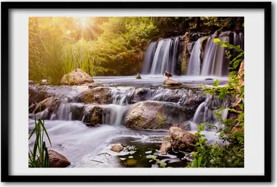 Produktbild von Bild 60x40 MDF-Rahmen, Wandkunst Wasserfall
