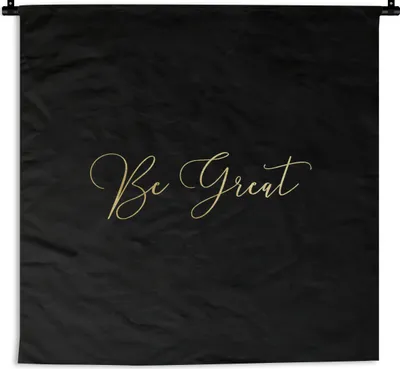 Produktbild von MuchoWow® Wandteppich Wandbehang Zitate - Selbstvertrauen - Gold 150x150 cm Tapisserie Dekoration Wandtuch - Wohnaccessoires - Modernes