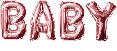 Produktbild von Oblique Unique Folien Luftballon Baby Schriftzug Folienballon für Baby Shower Party Geburt Mädchen - rosé
