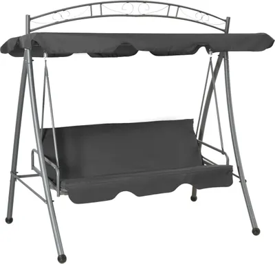 Obrázek produktu pro The Living Store Zahradní houpačka s funkcí lůžka a střechou 198×120×205 cm ocelová