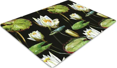 Produktbild von Stuhlunterlage Bürostuhlunterlage 120 cm x 90 cm Bodenmatte Bürostuhlunterlage - Lotus-Blumen