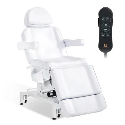 Produktbild von Kosmetikliege Elektrisch mit 3 Motoren & Rollen, Massageliege Klappbar, 16CM Höhenverstellbar, 180° drehbare Armlehnen, 0754W