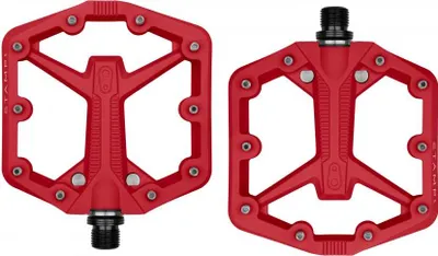 Produktbild von Crankbrothers Stamp 1 Gen 2, Komposite, Nylon, Rot, Chromoly-Stahl 4140 (CrMo), Plattformpedale, 100 mm, 100 mm