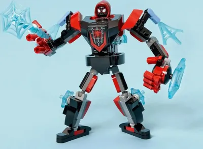 Image de LEGO 76171 Spider-Man Miles Morales Mech Set, figurine pour garçons et filles à partir de 7 ans, set de jeu Marvel Super Heroes