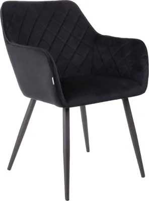 Produktbild von HOMLA SHELTON Veloursstuhl schwarz 56x60x84cm