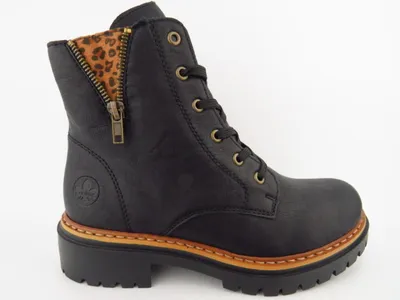 Produktbild von Rieker HWK Damen Stiefel Schnürstiefel Schwarz : 42