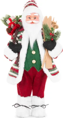 Immagine prodotto di Decorazione MagicHome Natale, Babbo Natale con sci, 46 cm