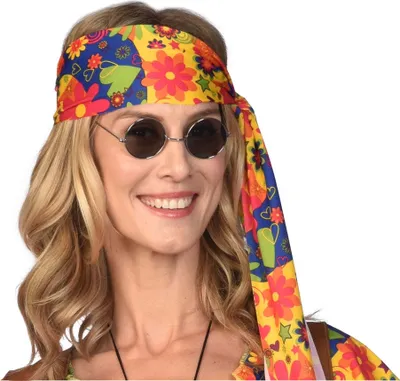 Produktbild von 70er Jahre Hippie Brille schwarz