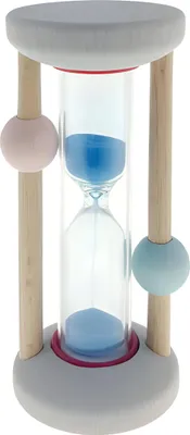 Image de Décoration en bois Horloge de dentiste LxHxP 3,5x8x3,5cm NOUVELLE
