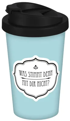 Produktbild von Coffee to go Becher Was stimmt mit dir nicht 400ml