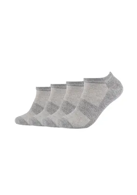 Produktbild von Camano Sneakersocken ca-soft aus Baumwolle im 4er-Pack light grey melange 35-38