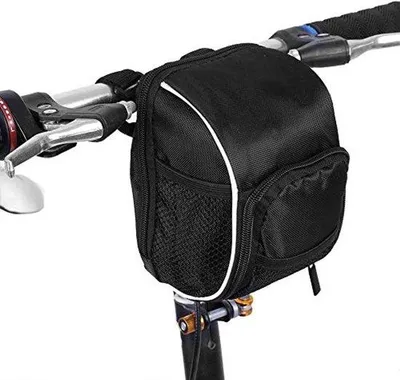 Produktbild von Fahrradtas für Vordämpfer, schwarz, multifunktionale Tasche mit Schnellverschluss und abnehmbarer Vordämpfer-Tasche