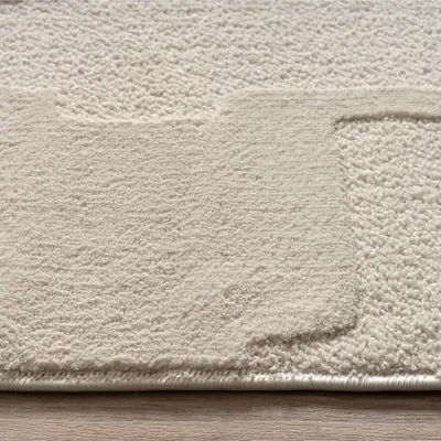 Produktbild von TT Home Wohnzimmer Teppich Schlafzimmer Kurzflor Soft Modern Boho Skandi Design 3D Unifarben Abstraktes Geometrisches Design Größe 240x340 cm