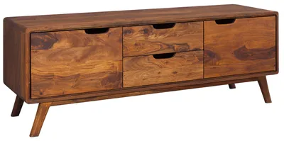 Produktbild von MASSIVMOEBEL24.DE Lowboard Sheesham 134x40x49 dunkelbraun gewachst MALMÖ 2 #102