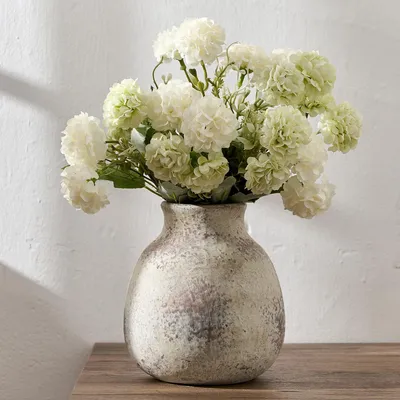 Productafbeelding van Omgoods - Rustieke Keramische Vaas van 15.5 cm voor Thuisdecoratie