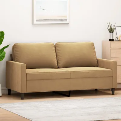 Produktbild von 2-Sitzer-Sofa Braun 140 cm Samt , Schlafsofas 2024 Neu