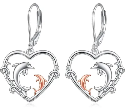 Produktbild von Ohrringe 925 Sterling Silber Rot Herz Pilz Dangle Schmuck Geschenk