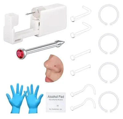 Zdjęcie produktu dla Pistolet do piercingu nosa bezbolesny zestaw kolczyków