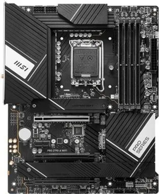 Produktbild von MSI PRO Z790-A WIFI, Intel, LGA 1700, Intel® Celeron®, Intel® Pentium®, Intel® Pentium® Gold, LGA 1700, DDR5-SDRAM, 128 GB