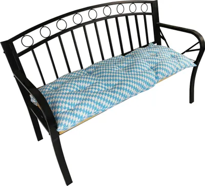 Produktbild von Bankauflage Ibiza 2er Set - Polsterauflage für Gartenbänke Gemütlich & Langlebig, Farbe:Bayrische Raute, Größe:110 x 45 cm