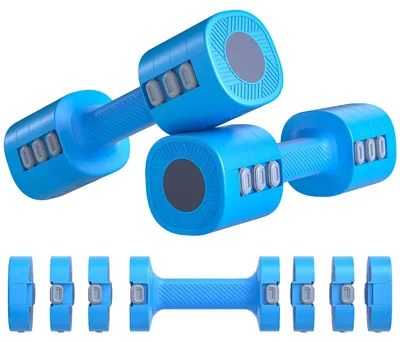 Produktbild von 4-in-1 verstellbares Hantelset (1/1,5/2/2,5 kg) mit rutschfesten Griffen und quadratischem Design fš¹r das Heim-Fitnessstudio