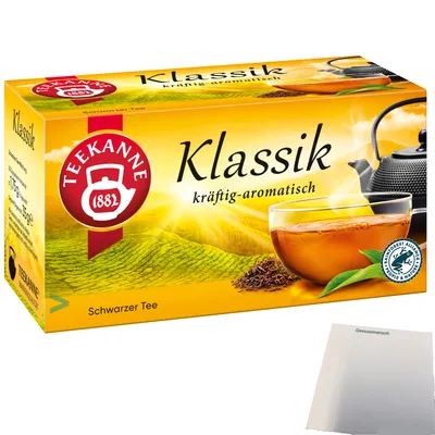 Produktbild von Teekanne Origins Klassik Traditionelle Mischung Schwarzer Tee (20x1,75g Packung) + usy Block