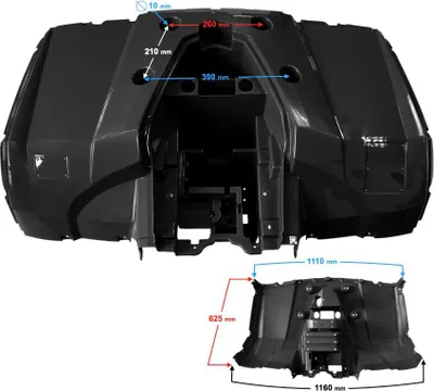 Obrázek produktu pro Zadní topcase černý Hisun Tactic 550 (P20800182802000022)