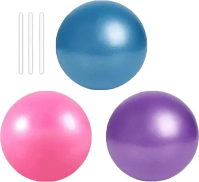 Produktbild von 3 Stück kleine Gymnastikball 25 cm Pilatesball Yogaball Mini-Fitnessball für Bauchübungen Schulterrehabilitationsübungen pädagogisches Kerntraining (3 Farben)