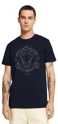 Produktbild von Spreadshirt Harry Potter Slytherin Wappen Schlange Männer Premium T-Shirt, S, Navy