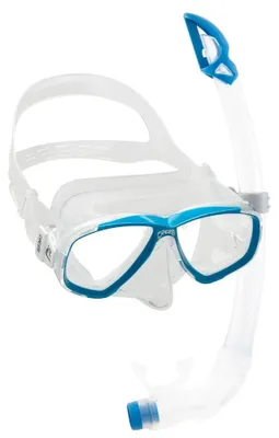 Image de Kit de snorkeling Cressi Perla & Mexico Pro, couleur bleue, taille unique