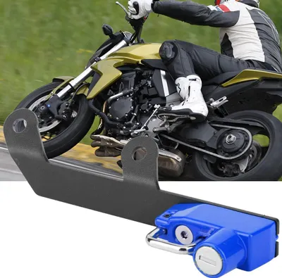 Productafbeelding van Aluminiumslot voor motorhelmen, ter bescherming tegen diefstal, geschikt voor Honda CB1000R modellen van 2008-2016 (blauw)