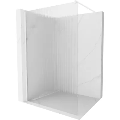 Obrázek produktu pro Mexen Kioto sprchová zástěna 140 x 200 cm, proužky 8 mm, Bílá - 800-140-101-20-09